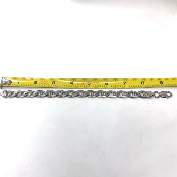 Vintage Sterling Mariner Heavy Chain Bracelet 45g - Picture 6 of 8